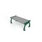 Frog Furnishings Gray 4' Heritage Backless Bench with Green Frame PB 4GRAGFHERBAC - alternate 1